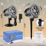 LED-Schneefall-Projektor 9W IP65 – Weihnachtsdekoration für Aussen & Innen mit Rotiereffekt – Bild 7