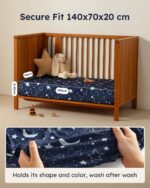 Unnivoll Baby Spannbettlaken 70x140 cm – 3er Pack Mikrofaser für Kinderbetten – Bild 3