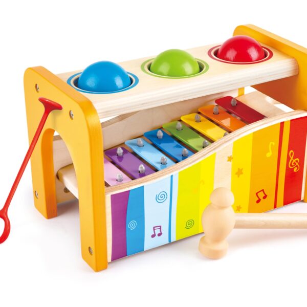 Hape Xylophon & Hammerspiel mit ausziehbarem Instrument – Motorik & Musikförderung ab 10 Monaten