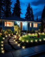 Bzavor 18er Set IP65 Solar Bodenleuchten – 12 LED-Perlen für helle Gartenbeleuchtung – Bild 3