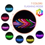 PcEoTllar LED Leuchthalsband Hund Grün-L – Aufladbar & Wasserdicht mit 7 Farben – Bild 4