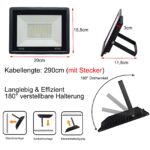 50W LED Aussenstrahler mit IP66 Wasserschutz – Superhelles Flutlicht für Garten & Terrasse – Bild 2