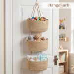 TeoKJ 3-stöckiger Hängekorb aus Baumwollseil – Wandorganizer für Tür & Badezimmer – Bild 6