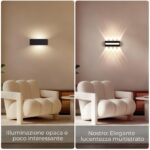 LED Wandleuchte Up-Down 12W 1200lm IP65 – Warmweiss 3000K Aluminium für Innen & Aussen – Bild 4