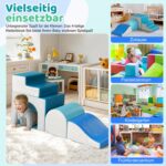 GeerWest Schaumstoff Bausteine Set mit 4 PU-Leder Softblöcken – Montessori Kletterspielzeug für Kleinkinder – Bild 7