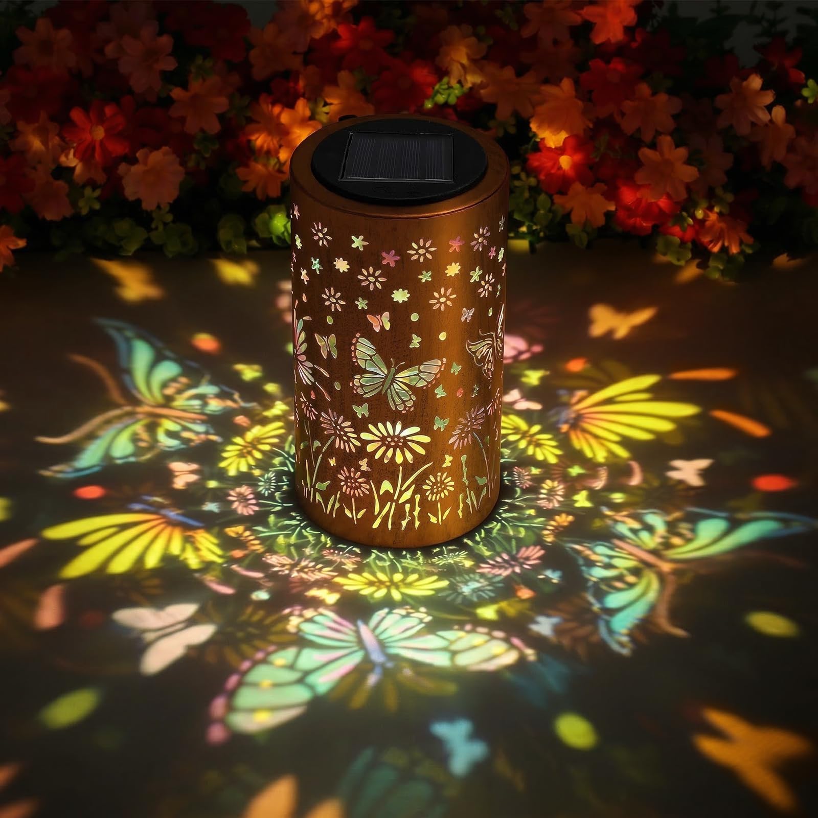 ZKLiLi Schmetterling Solar Laterne – Wasserdichte Garten Dekoration mit warmem Licht