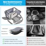 TOFFCAEA Haustier-Transporttasche L 43x28x28 cm – Faltbare Hundebox & Katzentransportbox bis 5kg – Bild 3