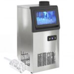 HOMCOM Kommerzielle Eiswürfelmaschine 36 kg/24H – Selbstreinigend mit LCD & Edelstahl