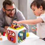 AiTuiTui 7 in 1 Montessori Motorikwürfel – Sensorisches Lernspielzeug für Kinder ab 2 Jahren – Bild 2