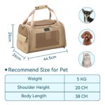 Petsfit Transporttasche Katze Hund faltbar – Flugtasche mit Schultergurt & Kissen – Bild 4