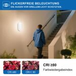 Yesenlight LED Kellerlampe 18W 2000lm 4000K IP65 – Wasserfeste Wandleuchte für Innen & Aussen – Bild 4