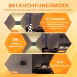 GEARLITE LED Wandleuchte mit Bewegungsmelder 4er-Pack – Wiederaufladbar für Innen & Aussen – Bild 4