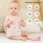 Bearmoss Baby Musselin Spucktücher 12er Set 25x25cm – 100% Baumwolle – Bild 4