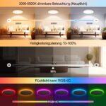 ToyGlee 36W LED Deckenleuchte Ø30cm Dimmbar – Smart RGBIC mit Alexa & Google Assistant – Bild 2