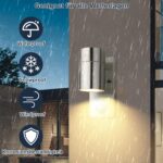 HiBay LED Aussenwandleuchte mit PIR-Bewegungsmelder 5W – Edelstahl IP44 für Aussen – Bild 3