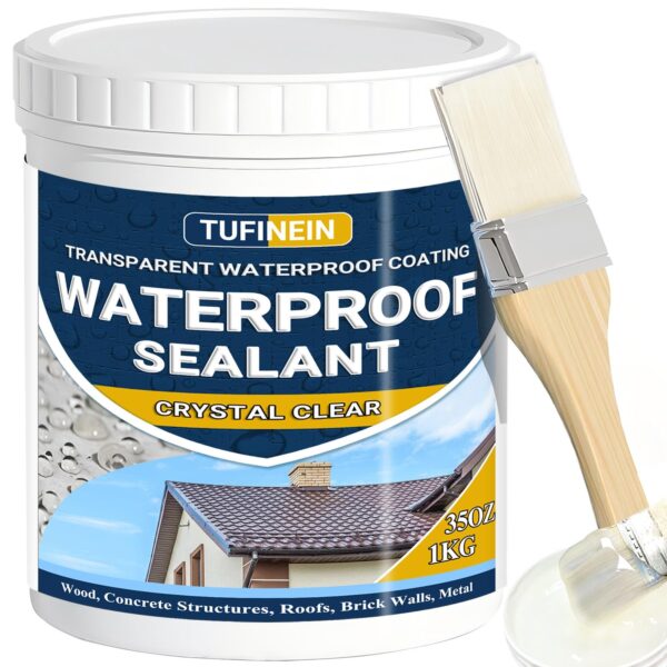 TUFINEIN Wasserdichte Beschichtung 1kg – Transparente Universalabdichtung für Innen & Aussen