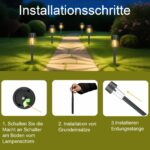 Hqynss 12er Set Solarleuchten mit Warmweiss LED – IP65 Gartenbeleuchtung für Aussen – Bild 7