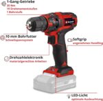 Einhell Akku-Bohrschrauber TC-CD 18/35 Li-Solo – 18 V, 35 Nm, Power X-Change – Bild 5