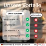 TronicXL 600W Kombischleifer – Profi-Messerschleifer mit Schleifband & Polierscheibe – Bild 7