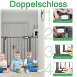 NAIZY Treppenschutzgitter 75-85 cm – Türschutzgitter ohne Bohren für Kinder & Haustiere – Bild 6