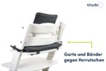 Tinydo® Hochstuhl Sitzkissen für Stokke Tripp Trapp – Memory-Schaum Auflage Dunkelgrau – Bild 4