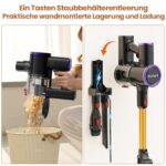 Zynet S9 Akkustaubsauger Kabellos 45kPa – Beutellos mit flexiblem Gelenk & HEPA-Filter – Bild 7