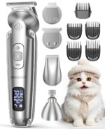 Oneisall 4-in-1 Tierhaarschermaschine – Leise Hundeschermaschine mit LCD & 120min Akku