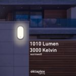 Oktaplex Plato LED-Aussenleuchte mit Bewegungsmelder – 1010lm warmweiss IP65 – Bild 5
