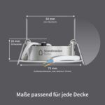Scandinavian home Lysea 6er LED Einbaustrahler 230V 4,5W – Warmweiss für Bad & Wohnraum – Bild 6