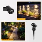 Svater LED Gartenstrahler 4er Set IP65 – 600lm Warmweiss Gartenleuchten mit Erdspiss – Bild 5