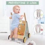 Itslife Baby Lauflernwagen Holz – Montessori Spielzeug mit Aktivitäten für Jungen & Mädchen – Bild 7