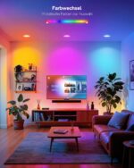 DUSKTEC LED Einbaustrahler RGB 3er Set – 660 lm Deckenspots mit Fernbedienung & Farbwechsel – Bild 2