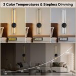TaoFiaCo 60 cm LED Wandleuchte Akku – kabellos, dimmbar, 2er-Set mit Fernbedienung – Bild 4