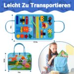 RunHero Busy Board Montessori Filzbuch – 20+ Lernaktivitäten für Kinder ab 3 Jahren – Bild 3