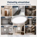 Oraymin Deckenleuchte Ø30 cm mit Bewegungsmelder – 24W LED 4000K für Flur & Balkon – Bild 6