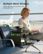 Pecute Katzentransportbox erweiterbar, flugzeugtauglich – 42x28cm grün für Katzen & kleine Hunde – Bild 6