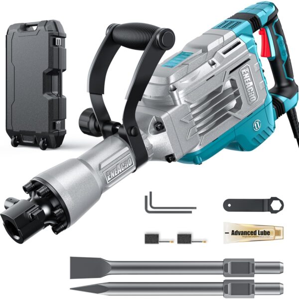 ENEACRO Abbruchhammer 1700W SDS-Hex mit 65 Joule – Professioneller Stemmhammer für Beton