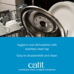 Catit Edelstahl Blumenbrunnen 3L – Katzenbrunnen mit Dreifachfilter & 3 Durchflusseinstellungen – Bild 4