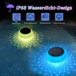Solar-Poolbeleuchtung RGB+Kaltweiß – Schwimmende LED-Teichleuchte mit Fernbedienung & IP68 – Bild 4