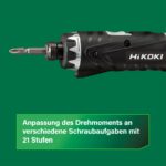 HiKOKI Akku-Knickschrauber 3.6 V – 21 Drehmomentstufen mit LED für präzise Heimwerker-Projekte – Bild 6