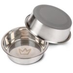 Rudelkönig Hundenapf 2er Set Edelstahl – 1.750 ml Futter- & Wassernapf für grosse Hunde