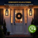 Yowin Solarlaterne 35cm 2er Set – Flammeneffekt LED mit Glasgehäuse für Garten & Balkon – Bild 8