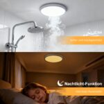 DetarZinLED Deckenlampe 30cm RGB Dimmbar – LED Deckenleuchte mit Fernbedienung für Badezimmer – Bild 7