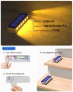 DetarZinLED Solar Bodenleuchten 8er Set IP68 – Warmweisse LED Treppen- & Gartenbeleuchtung – Bild 5