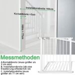 AufuN Treppenschutzgitter 95–105 cm – Druckbefestigung, selbstschliessend, erweiterbar – Bild 3