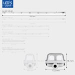 Proventa LED Feuchtraumleuchte 150cm – 6120 Lumen IP65 Wannenleuchte für Garage & Werkstatt – Bild 3
