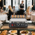 VEVOR Mini-Pfannkuchenmacher 25er – Elektrisches Waffeleisen mit Antihaftbeschichtung für Zuhause & Gastronomie – Bild 2