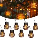 8er Set Solar-Hängeleuchten mit Clip – Automatische LED-Gartenlampen für Aussen