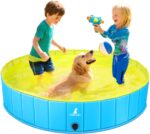 Pourbibi Hundepool 120 x 30 cm – Faltbares Schwimmbecken für grosse Hunde