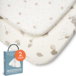 Tutti Bambini Spannbettlaken 2er-Pack – Bambus-Jersey für Beistellbetten 53×80–60×90 cm